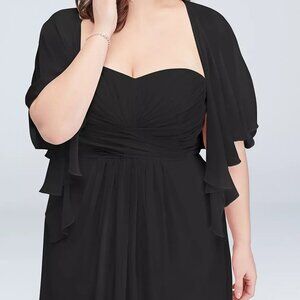 Short Chiffon Wrap - Black, One Size, NWT (new with tags)